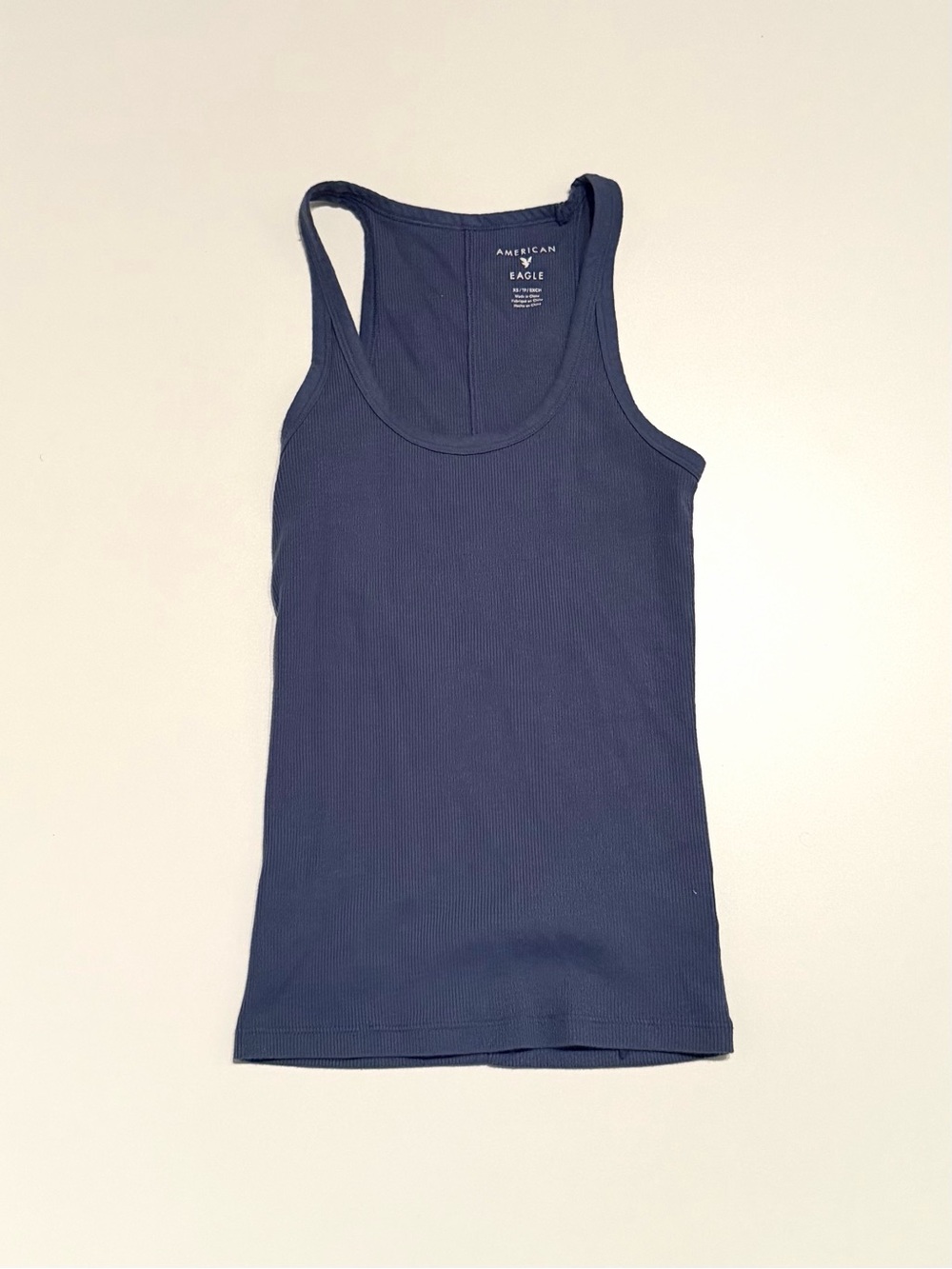American eagle blue ribbed tank